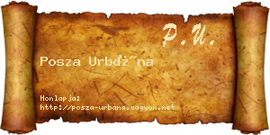 Posza Urbána névjegykártya